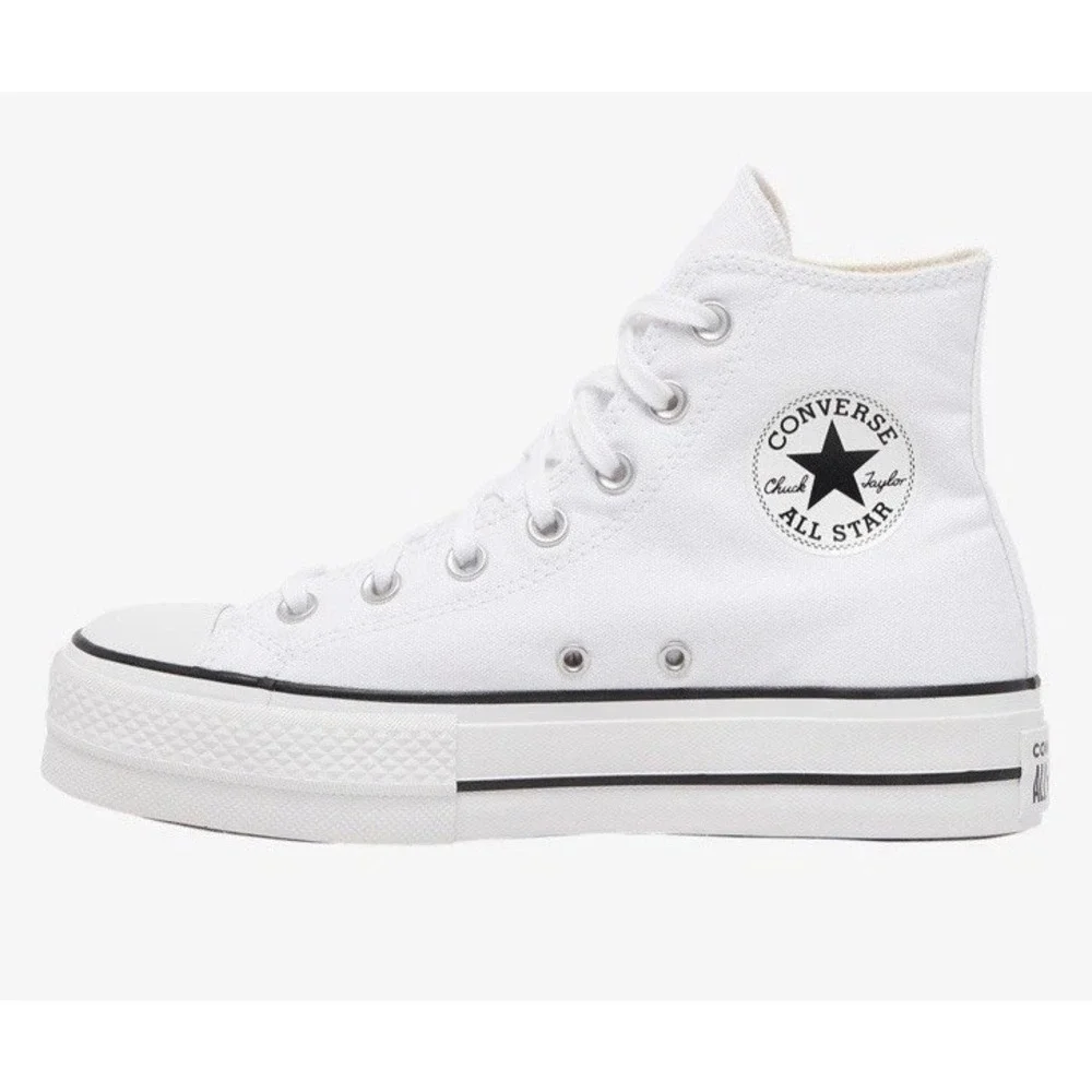 NEW Converse Chuck Taylor All Star Lift Hi Canvas Shoes 560846F White Women's 10